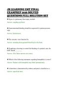 JB LEARNING EMT FINAL&NewLine;EXAMPREP 2026 SOLVED&NewLine;QUESTIONS FULL SOLUTION SET