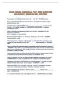 CPAER CANADA COMMERCIAL PILOT EXAM QUESTIONS AND CORRECT ANSWERS 100&percnt; VERIFIED&excl;&excl;