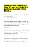 MEDICAL-SURGICAL RN A PROPHECY&NewLine;RELIAS TEST 2026 PRACTICE SOLUTION&NewLine;QUESTIONS AND ANSWERS VERIFIED&NewLine;GRADED A&plus;