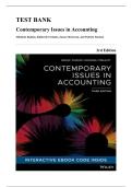 Test Bank &mdash; Contemporary Issues in Accounting&comma; 3rd Edition &lpar;Rankin&comma; 2022&rpar;&comma; Chapters 1-13 &vert; All Chapters Covered