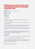 RASMUSSEN MENTAL HEALTH EXAM 2 Latest&NewLine;Exam Questions and Answers &vert; Professional&NewLine;Verified Study Guide