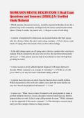 RASMUSSEN MENTAL HEALTH EXAM 1 Real Exam&NewLine;Questions and Answers &lpar;2026&rpar; &vert; A&plus; Verified&NewLine;Study Material