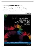 Solutions Manual &mdash; Contemporary Issues in Accounting&comma; 3rd Edition &lpar;Rankin&comma; 2022&rpar;&comma; Chapters 1-13 &vert; All End-of-Chapter Solutions Covered