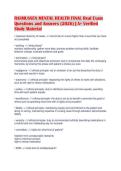 RASMUSSEN MENTAL HEALTH FINAL Real Exam&NewLine;Questions and Answers &lpar;2026&rpar; &vert; A&plus; Verified&NewLine;Study Material