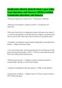 Rasmussen Mental Health Final Package Deal 2026&sol;2027 &vert; Complete Questions and Answers Bundle &vert; Grade A&plus;