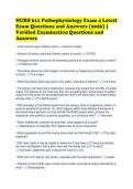 NURS 611 Pathophysiology Exam 4 Latest&NewLine;Exam Questions and Answers &lpar;2026&rpar; &vert;&NewLine;Verified Examination Questions and&NewLine;Answers