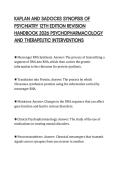 KAPLAN AND SADOCKS SYNOPSIS OF&NewLine;PSYCHIATRY 12TH EDITION REVISION&NewLine;HANDBOOK 2026 PSYCHOPHARMACOLOGY&NewLine;AND THERAPEUTIC INTERVENTIONS