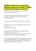 NURS 611 Patho Exam 2 Latest Exam&NewLine;Questions and Answers &lpar;2026&rpar; &vert; Verified&NewLine;Examination Questions and Answers