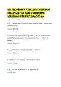 MN PROPERTY CASUALTY STATE EXAM&NewLine;2026 PRACTICE GUIDE QUESTIONS&NewLine;SOLUTIONS VERIFIED GRADED A&plus;