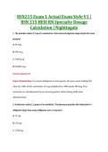 BSN225 Exam 1 Actual Exam Style V1 &vert; &NewLine;BSN 225 HESI RN Specialty Fundamentals &NewLine;of Nursing Exam &vert; Nightingale 