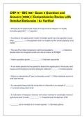 CHP 19 - BSC 108 - Exam 4 Questions and&NewLine;Answers &lpar;2026&rpar; &vert; Comprehensive Review with&NewLine;Detailed Rationales &vert; A&plus; Verified