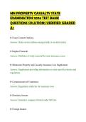 MN PROPERTY CASUALTY STATE&NewLine;EXAMINATION 2026 TEST BANK&NewLine;QUESTIONS SOLUTIONS VERIFIED GRADED&NewLine;A&plus;