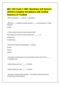 BSC 108 Exam 3 300&plus; Questions and Answers&NewLine;&lpar;2026&rpar; &vert; Complete Breakdown with Verified&NewLine;Answers &vert; A&plus; Verified