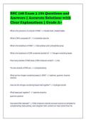 BSC 108 Exam 3 180 Questions and&NewLine;Answers &vert; Accurate Solutions with&NewLine;Clear Explanations &vert; Grade A&plus;