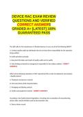 DEVICE RAC EXAM REVIEW QUESTIONS AND VERIFIED CORRECT ANSWERS GRADED A&plus; -LATEST 2026-2027- 100- GUARANTEED PASS&period;docx&NewLine;&NewLine;