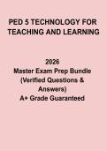 PED 5 Technology for Teaching and Learning PDF &vert; Study Guide&comma; Revision Notes & Exam Prep