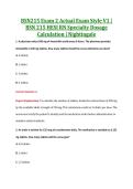 BSN215 Exam 2 V1&comma; V2 & V3 &vert; BSN 215 HESI RN Specialty Dosage Calculation &vert; Nightingale &vert; Complete Exam Bundle with Detailed Verified Answers