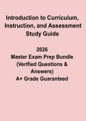 Introduction to Curriculum&comma; Instruction&comma; and Assessment PDF &vert; Study Guide & Revision Notes