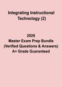 Integrating Instructional Technology &lpar;2026&rpar; PDF &vert; Study Guide&comma; Teaching Strategies & Revision Notes