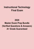 Instructional Technology 2026 PDF &vert; Study Guide&comma; Revision Notes & Exam Preparation