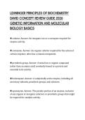 LEHNINGER PRINCIPLES OF BIOCHEMISTRY&NewLine;DAVID CONCEPT REVIEW GUIDE 2026&NewLine;GENETIC INFORMATION AND MOLECULAR&NewLine;BIOLOGY BASICS&NewLine;