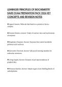 LEHNINGER PRINCIPLES OF BIOCHEMISTRY&NewLine;DAVID EXAM PREPARATION PACK 2026 KEY&NewLine;CONCEPTS AND REVISION NOTES