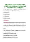 BSN225 Exam 1 V1&comma; V2 & V3 &vert; BSN 225 HESI RN Specialty Fundamentals of Nursing Exam &vert; Nightingale &vert; Complete Exam Bundle with Detailed Verified Answers