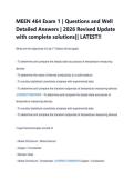 MEEN 464 Exam 1 &vert; Questions and Well &NewLine;Detailed Answers &vert; 2026 Revised Update &NewLine;with complete solutions&vert;&vert; LATEST&excl;&excl; 