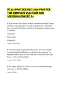 PC 832 PRACTICE QUIZ 2026 PRACTICE&NewLine;TEST COMPLETE QUESTIONS AND&NewLine;SOLUTIONS GRADED A&plus;