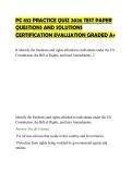 PC 832 PRACTICE QUIZ 2026 TEST PAPER&NewLine;QUESTIONS AND SOLUTIONS&NewLine;CERTIFICATION EVALUATION GRADED A&plus;
