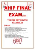 AHIP Medicare Certification Final Exam &lpar;2026&rpar; &ndash; Verified Edition with Rationales &ndash; Complete Practice Questions & Exam Prep