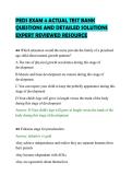 PEDS EXAM 4 ACTUAL TEST BANK&NewLine;QUESTIONS AND DETAILED SOLUTIONS&NewLine;EXPERT REVIEWED RESOURCE