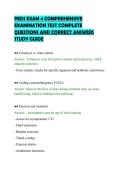 PEDS EXAM 4 COMPREHENSIVE&NewLine;EXAMINATION TEST COMPLETE&NewLine;QUESTIONS AND CORRECT ANSWERS&NewLine;STUDY GUIDE
