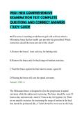 PEDS HESI COMPREHENSIVE&NewLine;EXAMINATION TEST COMPLETE&NewLine;QUESTIONS AND CORRECT ANSWERS&NewLine;STUDY GUIDE