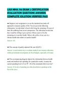 LSUS MHA 710 EXAM 2 CERTIFICATION&NewLine;EVALUATION QUESTIONS ANSWERS&NewLine;COMPLETE SOLUTION VERIFIED PASS