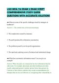 LSUS MHA 710 EXAM 2 EXAM SCRIPT&NewLine;COMPREHENSIVE STUDY GUIDE&NewLine;QUESTIONS WITH ACCURATE SOLUTIONS
