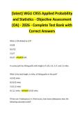 &lpar;latest&rpar; WGU C955 Applied Probability and Statistics - Objective Assessment &lpar;OA&rpar; - 2026 - Complete Test Bank with Correct Answers