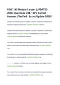 PSYC 140 Module 5 exam &lpar;UPDATED &NewLine;2026&rpar; Questions with 100&percnt; Correct &NewLine;Answers &vert; Verified &vert; Latest Update 2026&excl;&excl; 