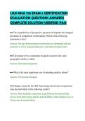 LSUS MHA 710 EXAM 3 CERTIFICATION&NewLine;EVALUATION QUESTIONS ANSWERS&NewLine;COMPLETE SOLUTION VERIFIED PASS