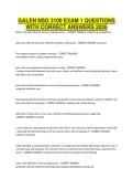 GALEN NSG 3100 EXAM 1 QUESTIONS&NewLine;WITH CORRECT ANSWERS 2026