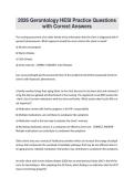 2026 Gerontology HESI Practice Questions&NewLine;with Correct Answers