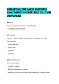 POB ACTUAL TEST PAPER QUESTIONS&NewLine;AND CORRECT ANSWERS FULL SOLUTION&NewLine;VIEW AHEAD