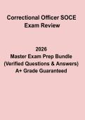 Correctional Officer SOCE Exam Review PDF &vert; Study Guide&comma; Practice Questions & Certification Prep