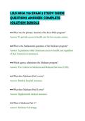 LSUS MHA 710 EXAM 3 STUDY GUIDE&NewLine;QUESTIONS ANSWERS COMPLETE&NewLine;SOLUTION BUNDLE&NewLine;