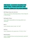 POB EXAM 1 SHADWICK EXAMINATION&NewLine;SCRIPT FINAL PAPER QUESTIONS AND&NewLine;ANSWERS COMPLETE SOLUTION BUNDLE