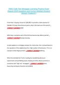 NMLS Safe Test Mortgage Licensing Practice Exam &NewLine;Newest 2026 Questions and Correct Detailed Answers &NewLine;Already Graded A&plus; 