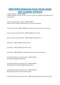 2026 HOSA Statesman Exam Study Guide&NewLine;with complete solutions&NewLine;
