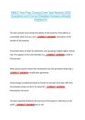 NMLS Test Prep CompuCram Test Newest 2026 &NewLine;Questions and Correct Detailed Answers Already &NewLine;Graded A&plus; 
