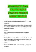 NCCCO RIGGER 2 EXAM ACTUAL 2025&sol;2026 QUESTIONS AND 100&percnt; CORRECT ANSWERS 