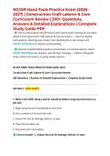 NCCER Hand Tools Practice Exam &lpar;2026&ndash;2027&rpar; &vert; Construction Craft Laborer & Core Curriculum Review &vert; 200&plus; Questions&comma; Answers & Detailed Explanations &vert; Complete Study Guide PDF